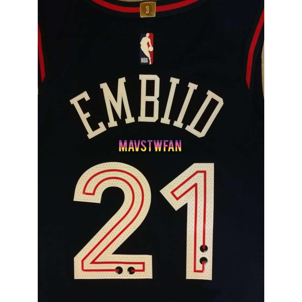(出清特價) Nike Joel Embiid 費城七六人 23/24 城市版 AU 球衣 (L 48)-細節圖4