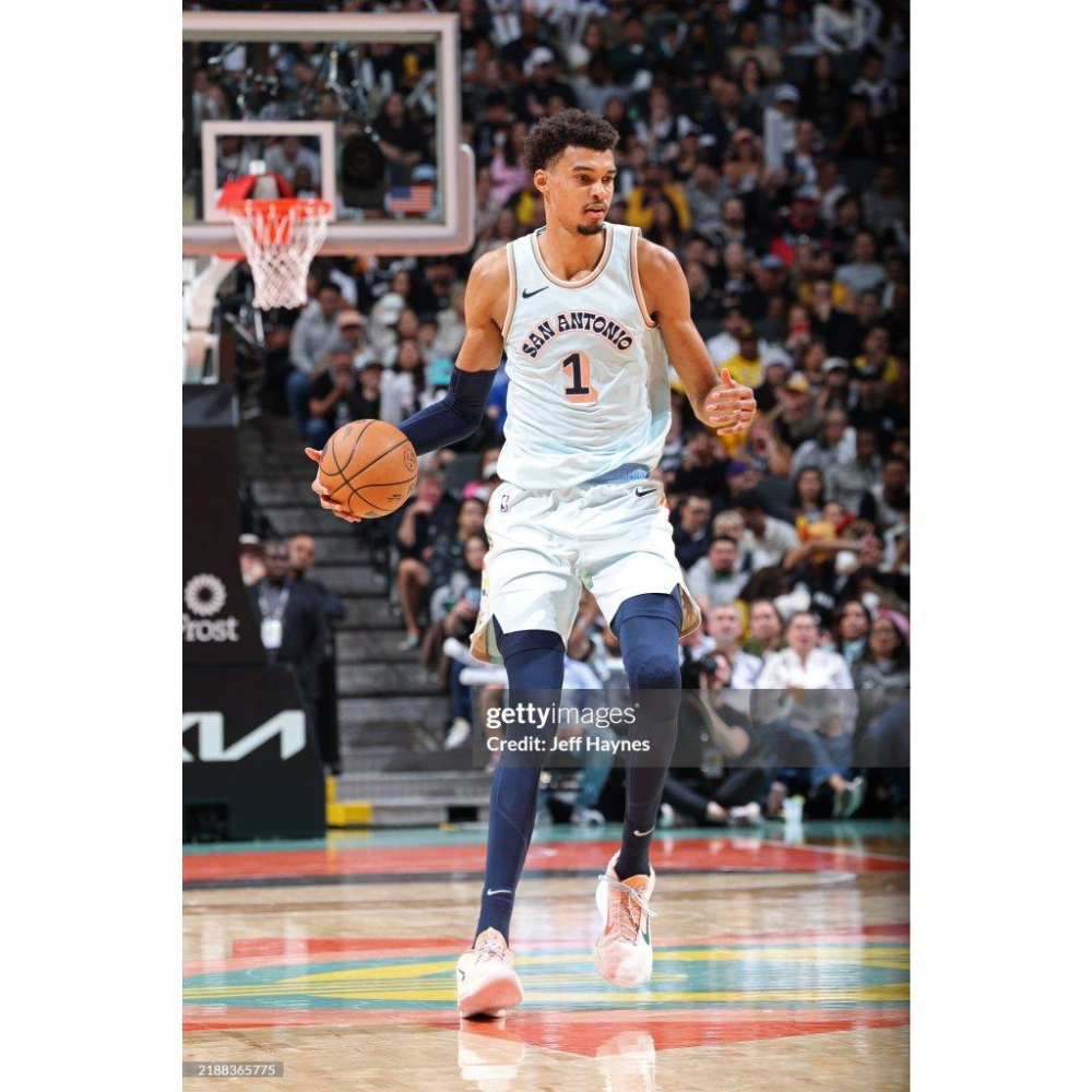 (全新現貨) Nike NBA 馬刺 Victor Wembanyama 24/25 城市版 背號短T (Sz. M)-細節圖3