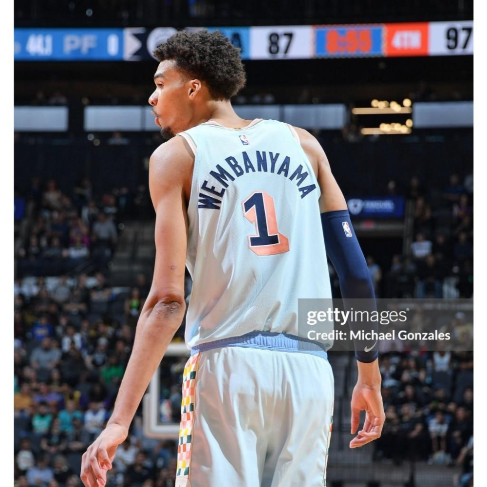 (全新現貨) Nike NBA 馬刺 Victor Wembanyama 24/25 城市版 背號短T (Sz. M)-細節圖4