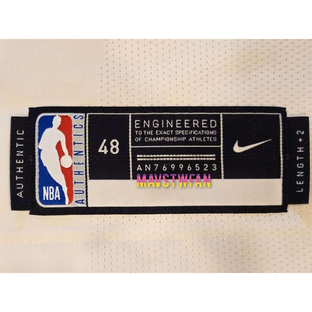 (出清特價) Nike Tyler Herro 熱火 24/25「白南灣」城市版 AU 球衣 (L 48，原生贊助標)-細節圖7