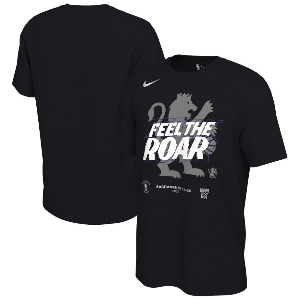 (出清特價) Nike NBA 沙加緬度國王 2023 季後賽「Feel The Roar」口號短T (Sz. M)-細節圖3