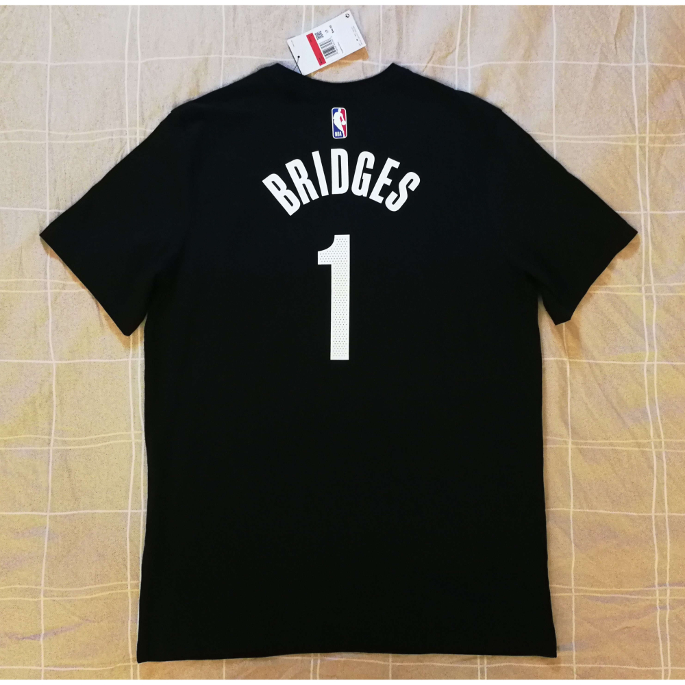 (出清特價) Nike NBA 布魯克林籃網 Mikal Bridges 23/24 城市版 背號短 T (Sz. L)-細節圖2