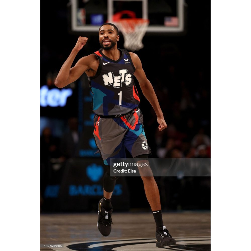 (出清特價) Nike NBA 布魯克林籃網 Mikal Bridges 23/24 城市版 背號短 T (Sz. L)-細節圖3