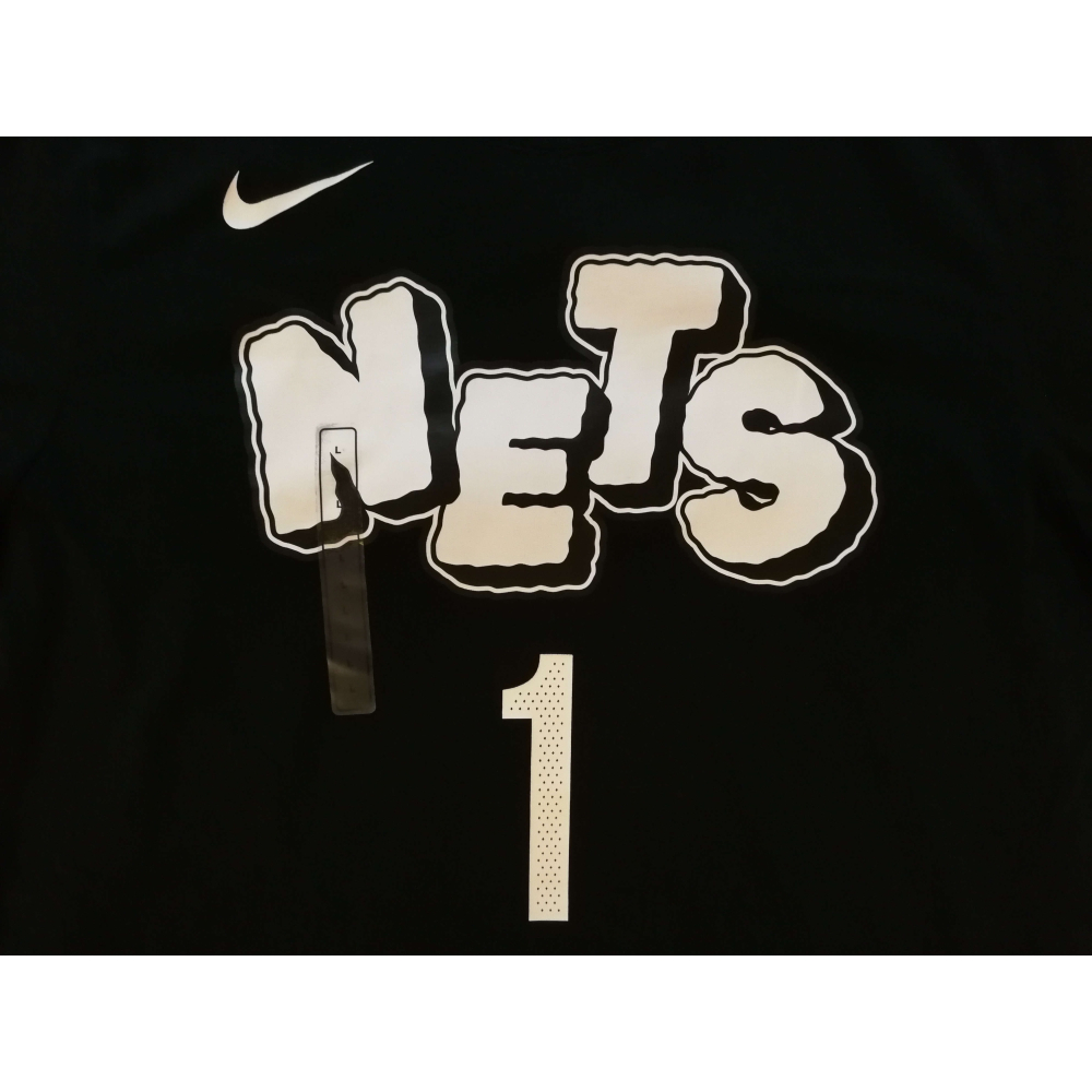 (出清特價) Nike NBA 布魯克林籃網 Mikal Bridges 23/24 城市版 背號短 T (Sz. L)-細節圖5