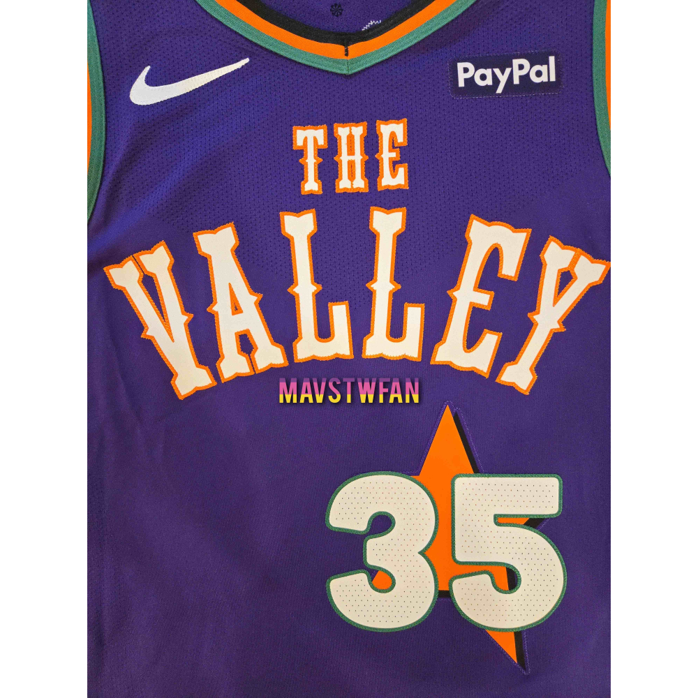 (新鮮現貨) Nike Kevin Durant 太陽 24/25 城市版 AU 球衣 (L 48，場館限定原生贊助標)-細節圖3