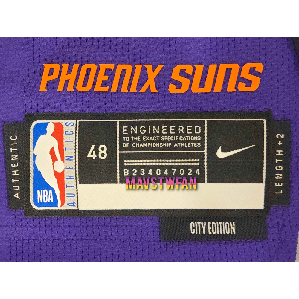 (新鮮現貨) Nike Kevin Durant 太陽 24/25 城市版 AU 球衣 (L 48，場館限定原生贊助標)-細節圖6