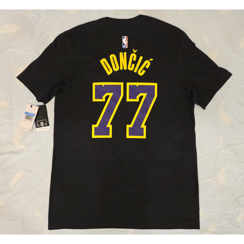 (新鮮現貨) Nike NBA 洛杉磯湖人 Luka Doncic 25/26 城市版 背號短T (Sz.M)-細節圖2