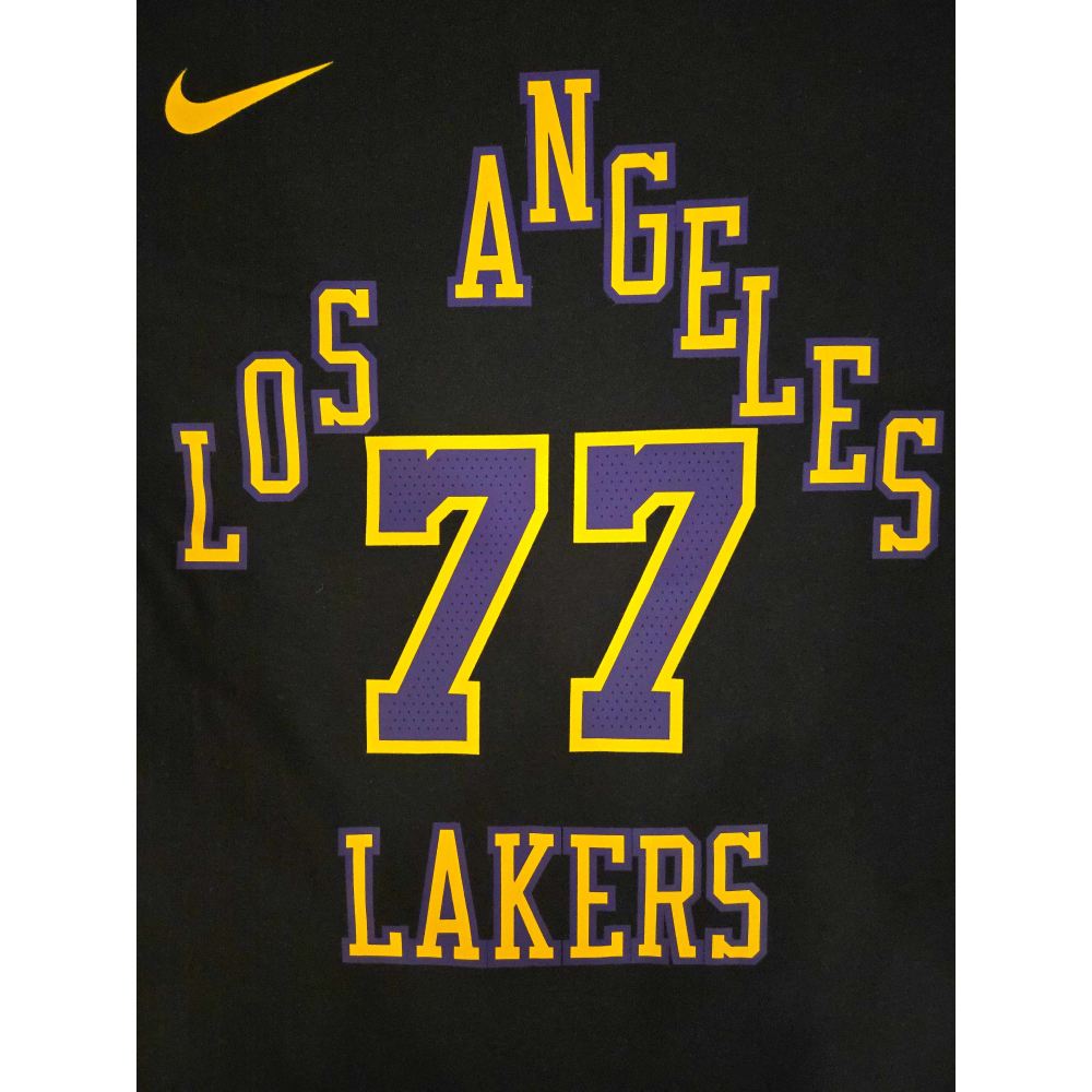 (新鮮現貨) Nike NBA 洛杉磯湖人 Luka Doncic 25/26 城市版 背號短T (Sz.M)-細節圖5