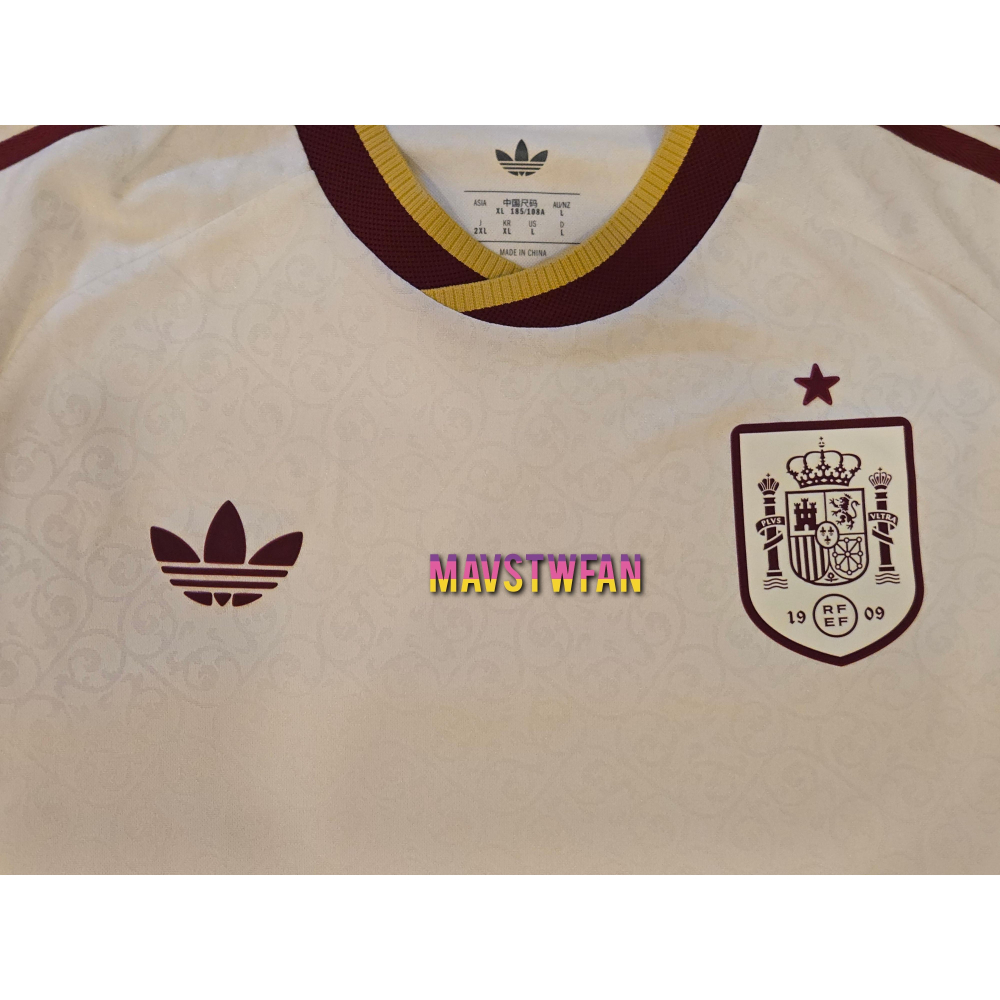 (新鮮現貨) ADIDAS 2026 世界盃 西班牙 客場「一星」球員版球衣 (JN4392, Sz. A/XL)-細節圖3
