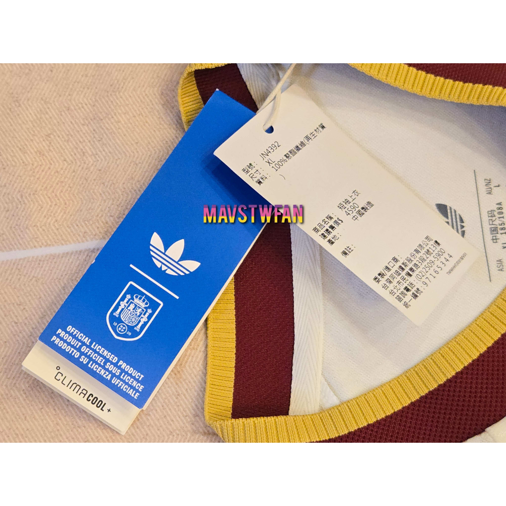 (新鮮現貨) ADIDAS 2026 世界盃 西班牙 客場「一星」球員版球衣 (JN4392, Sz. A/XL)-細節圖9