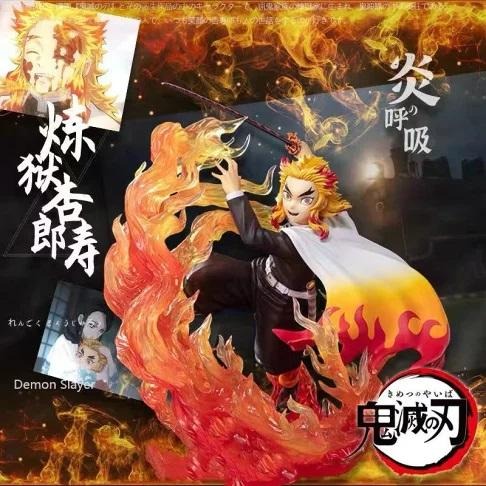 【安特羅斯】煉獄杏壽郎 鬼滅之刃 無限列車 炎之呼吸 炎柱 大哥 蟻窩座  場景特效  模型 玩具 公仔-細節圖2