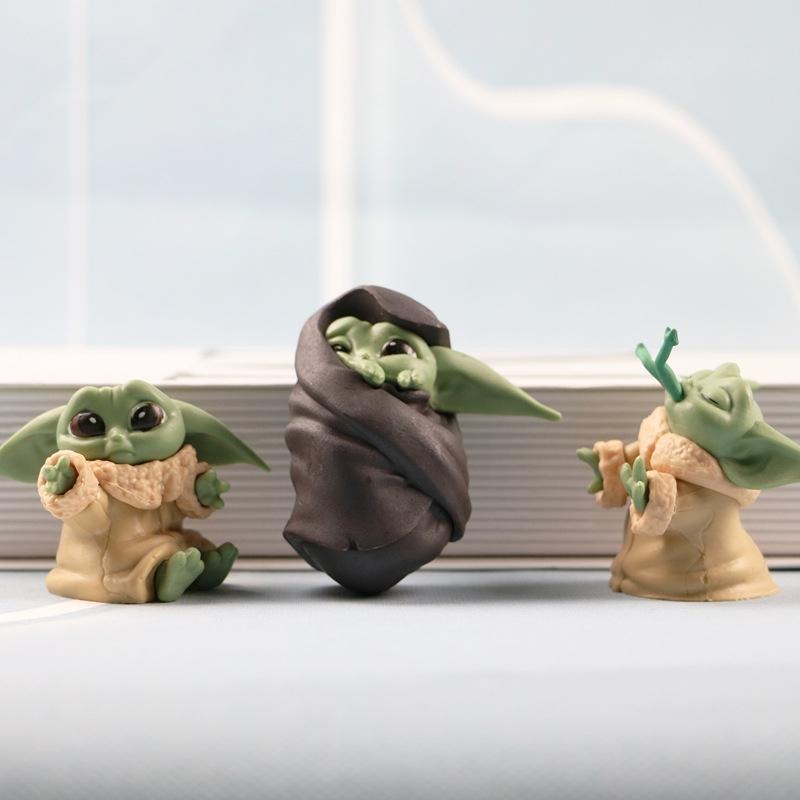 【安特羅斯】星際大戰 曼達洛人 尤達寶寶 模型 玩具 公仔 可愛 人偶 烘培 蛋糕 裝飾 食玩 禮品-細節圖2