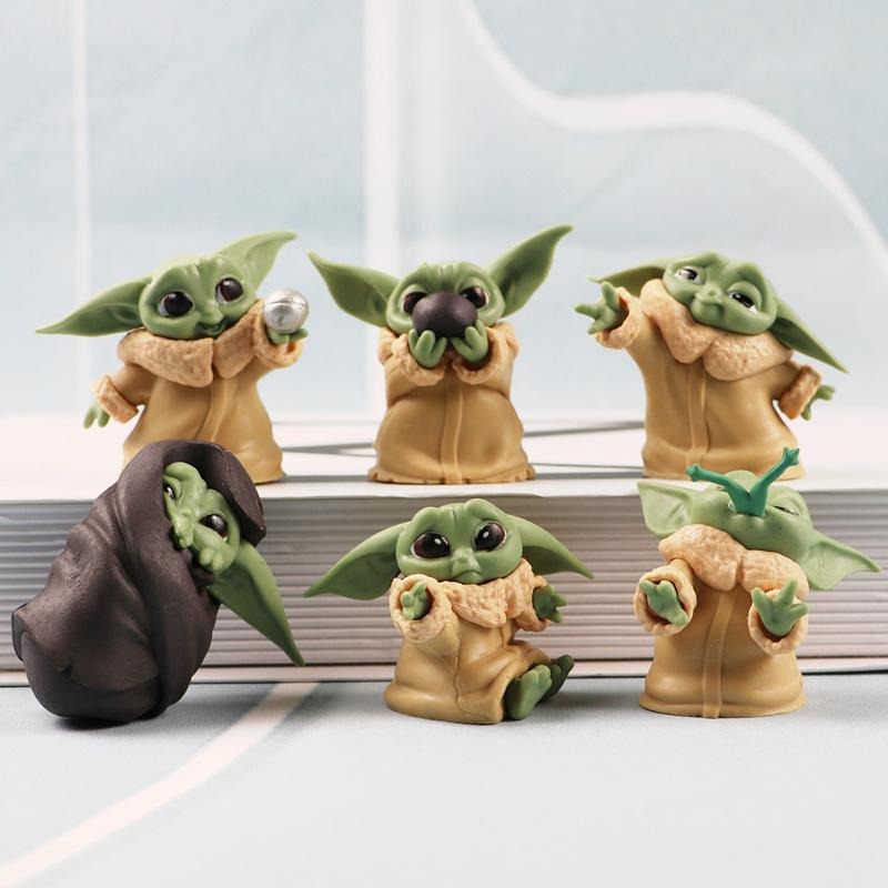 【安特羅斯】星際大戰 曼達洛人 尤達寶寶 模型 玩具 公仔 可愛 人偶 烘培 蛋糕 裝飾 食玩 禮品-細節圖3