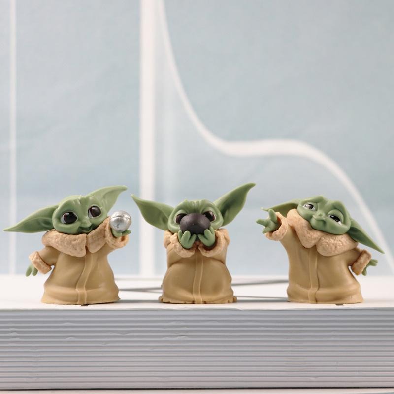 【安特羅斯】星際大戰 曼達洛人 尤達寶寶 模型 玩具 公仔 可愛 人偶 烘培 蛋糕 裝飾 食玩 禮品-細節圖4