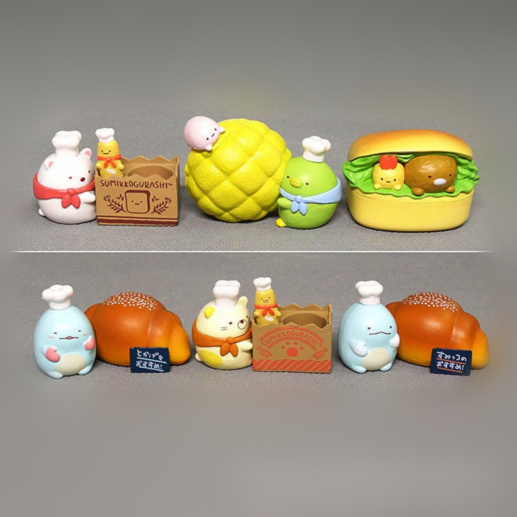 【軸心萌兔】貓咪 炸蝦 豬排 蜥蜴 角落生物 療育小物公仔玩具 盒玩 食玩 模型 轉蛋 蛋糕烘培 6款一組 4-5cm-細節圖5