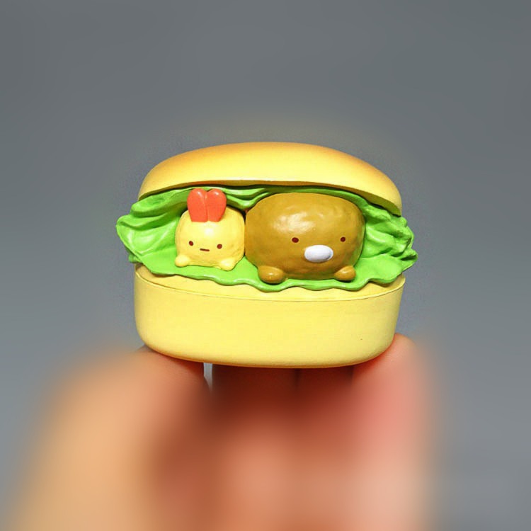 【軸心萌兔】貓咪 炸蝦 豬排 蜥蜴 角落生物 療育小物公仔玩具 盒玩 食玩 模型 轉蛋 蛋糕烘培 6款一組 4-5cm-細節圖7