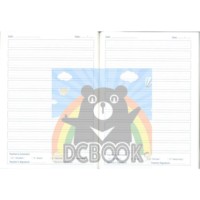 英語練習簿 10行(附測驗紙) A16009 快樂動物系列 漢華出版-細節圖3