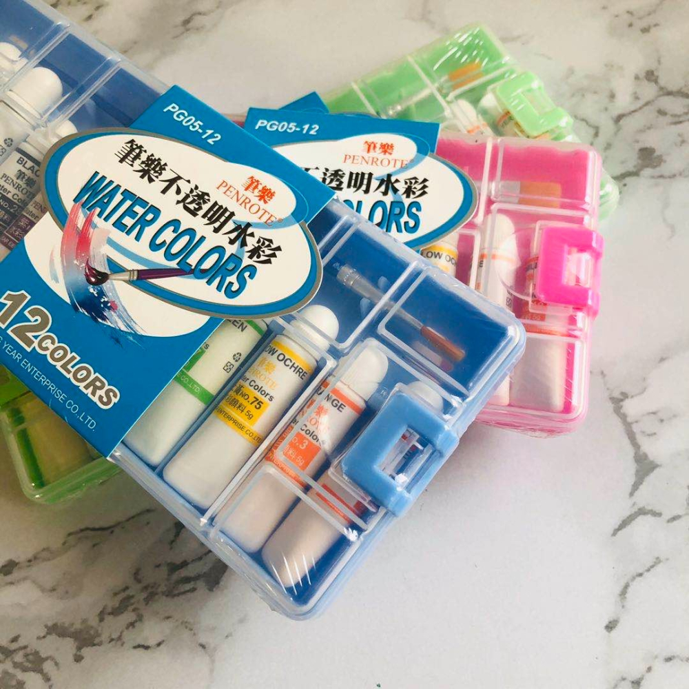 筆樂水彩12色 水彩 繪畫工具 筆樂文具-細節圖2