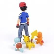 【多米諾】小智 道館 寶可夢 皮卡丘 小火龍 傑尼龜 FIGMA 可動人偶 模型 玩具 公仔 人偶 可愛-細節圖3