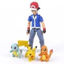 【多米諾】小智 道館 寶可夢 皮卡丘 小火龍 傑尼龜 FIGMA 可動人偶 模型 玩具 公仔 人偶 可愛-細節圖4