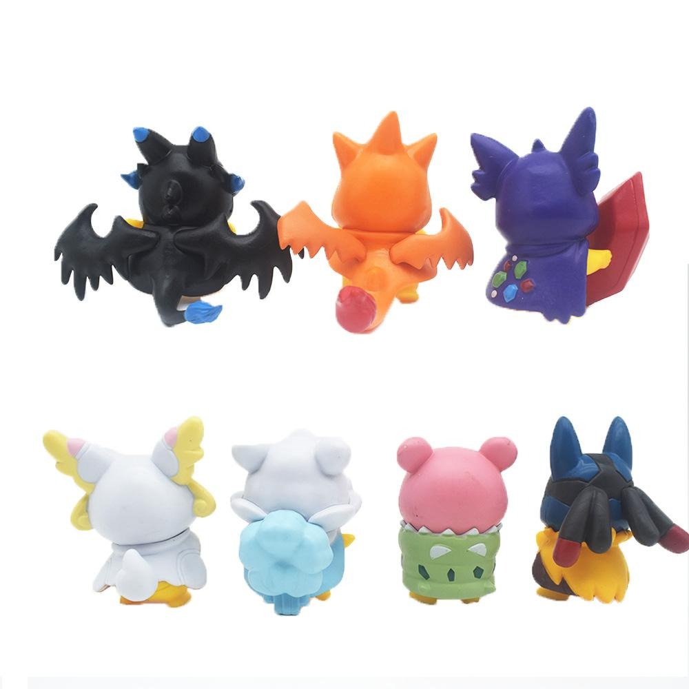 【多米諾】皮卡丘 變裝 組合 COS 寶可夢 7款一組 可愛 造型 烘培 蛋糕 生日 禮品 模型 玩具 公仔-細節圖2