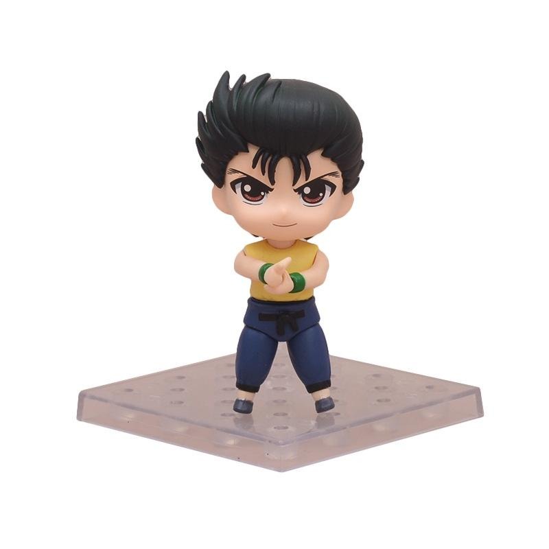 【多米諾】幽遊白書 浦飯幽助 童年 懷舊 Q版 靈丸 靈光波動拳 靈氣 波波 模型 玩具 公仔 雕像 可動-細節圖2