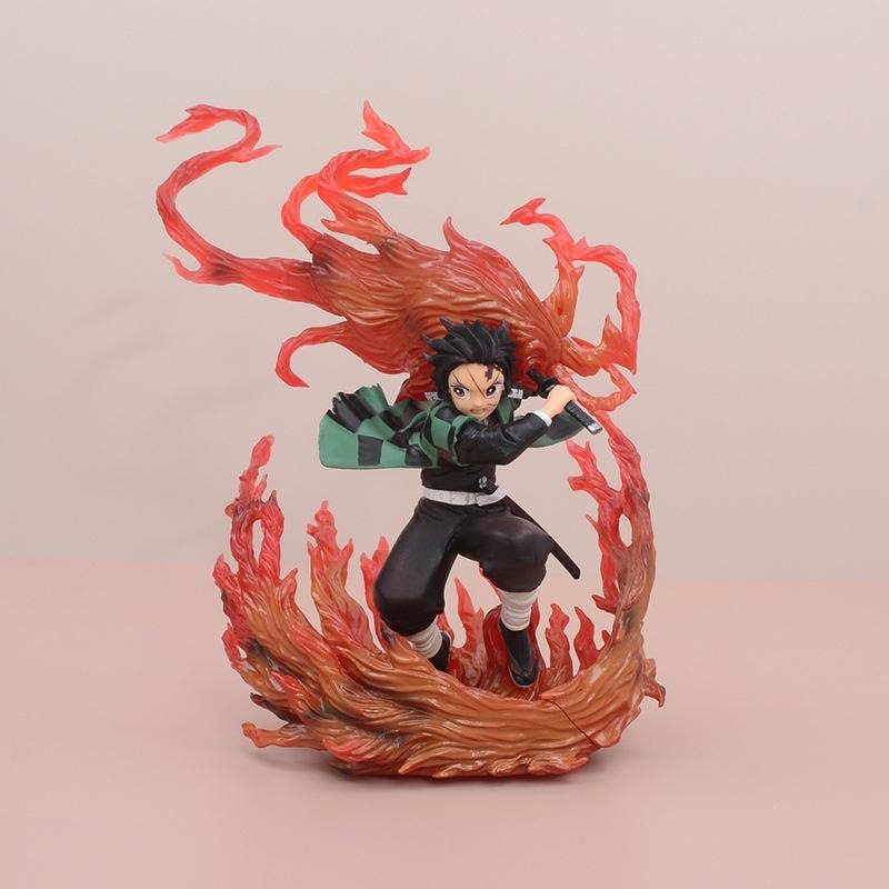 【多米諾】鬼滅之刃 炭治郎 火之神神樂 日之呼吸 十二鬼月 模型 玩具 公仔 雕像 水之呼吸 刀匠村-細節圖5