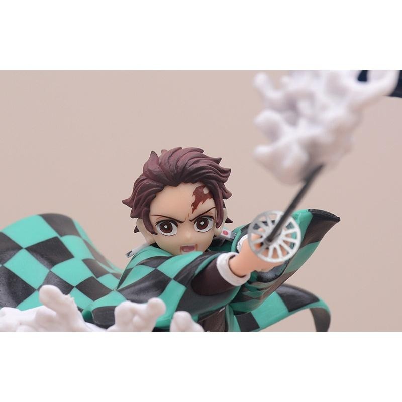 【多米諾】鬼滅之刃 竈門炭志郎 煉獄杏壽郎 特效場景 呼吸法 聲聲流轉 火之呼吸 水之呼吸 鬼沙隊模型 玩具 周邊 公仔-細節圖2