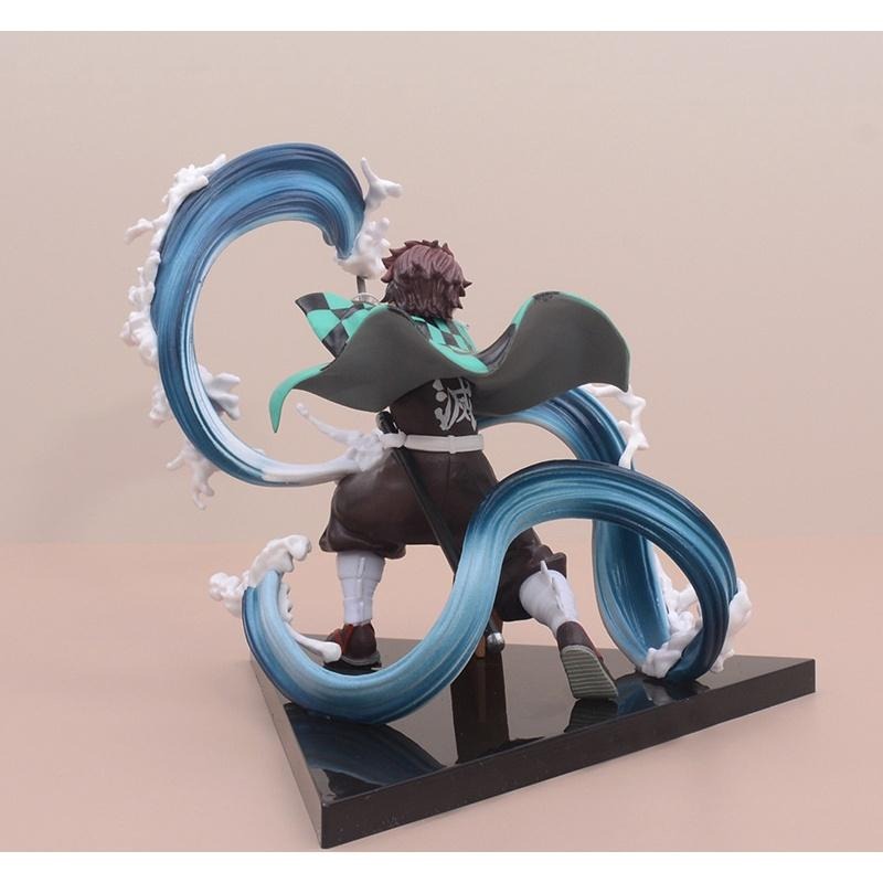 【多米諾】鬼滅之刃 竈門炭志郎 煉獄杏壽郎 特效場景 呼吸法 聲聲流轉 火之呼吸 水之呼吸 鬼沙隊模型 玩具 周邊 公仔-細節圖3