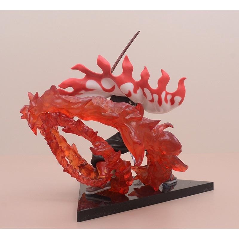 【多米諾】鬼滅之刃 竈門炭志郎 煉獄杏壽郎 特效場景 呼吸法 聲聲流轉 火之呼吸 水之呼吸 鬼沙隊模型 玩具 周邊 公仔-細節圖9