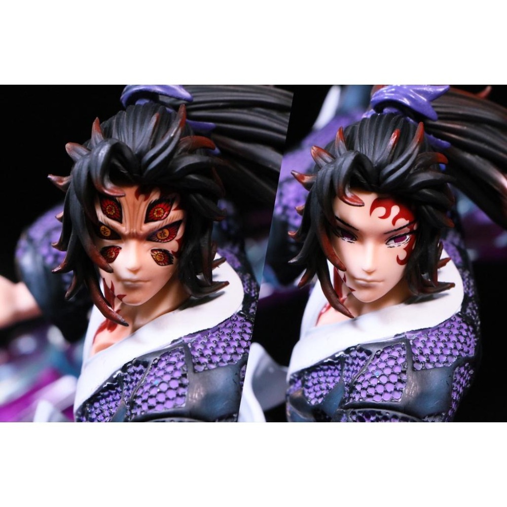 【多米諾】鬼滅之刃 GK 戰鬥 黑死牟 紀國緣一 USB 可發光 場景 模型 公仔 玩具 呼吸法 日之呼吸 月之呼吸-細節圖4