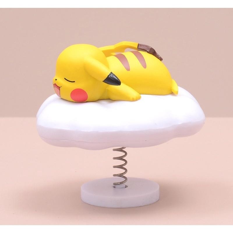 現貨【多米諾】皮卡丘 彈簧搖擺 搖頭 可愛 雲朵 寶可夢 神奇寶貝 口袋怪獸 精靈 公仔 模型 玩具 雕像-細節圖4