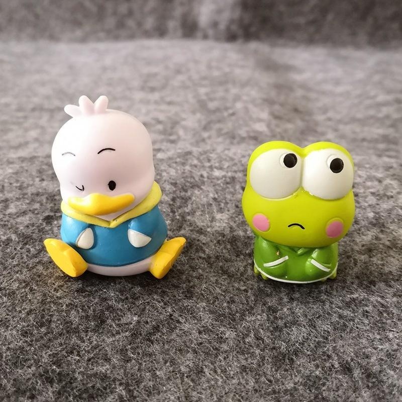 【多米諾】發呆版 可愛 帕洽狗 小青蛙 庫洛米 大眼蛙 酷企鵝 三麗鷗 模型 玩具 公仔 蛋糕 烘培 裝飾 童年 可愛-細節圖4