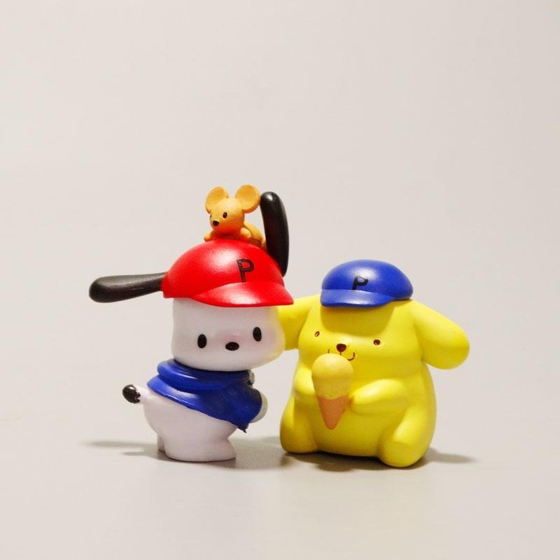 【多米諾】Q版 可愛 布丁狗 帕洽狗 小狗 運動 棒球 造型 蛋糕 烘培 禮品 三麗鷗 模型 玩具 公仔-細節圖5