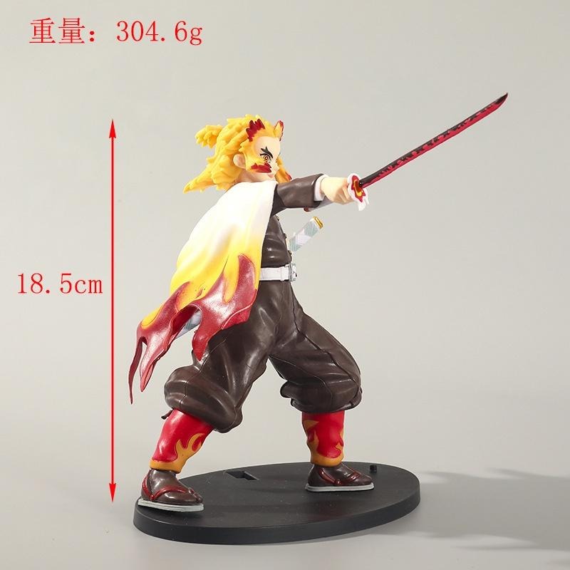 【多米諾】鬼滅之刃 炎柱 煉獄杏壽郎 大哥 無限列車 蟻窩坐  炎之呼吸 炭志郎 公仔玩具模型人偶 大哥沒有輸-細節圖3