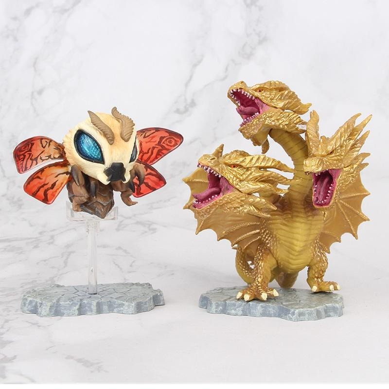 【多米諾】哥吉拉 蛾魔拉 索多瑪 三頭龍 核能吐息 基多拉 怪獸之王模型 玩具 公仔 盒蛋 食玩 轉蛋 烘培 生日禮品-細節圖3