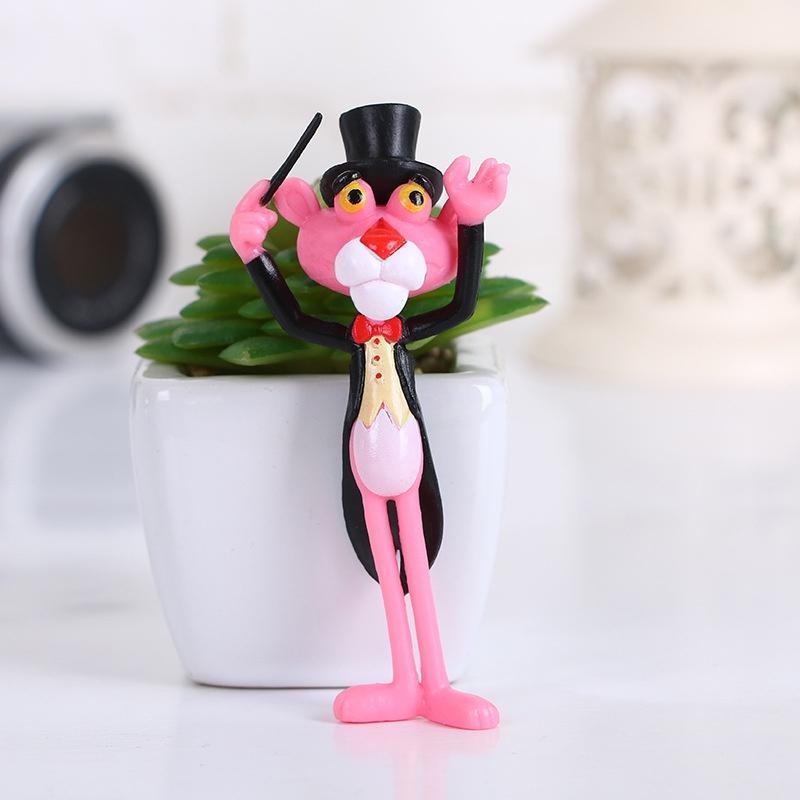 【多米諾】粉紅豹 頑皮豹 Q版 迷你 卡通 模型 玩具 蛋糕 烘培 可愛 轉蛋 盒蛋 食玩 懷舊 童年 卡通 默劇-細節圖2