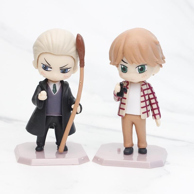 【多米諾】哈利波特 魔法師 麻瓜 電影 榮恩 妙麗 馬份 鄧不利多公仔玩具模型人偶 葛來分多 轉蛋食玩 蛋糕烘培裝飾-細節圖2