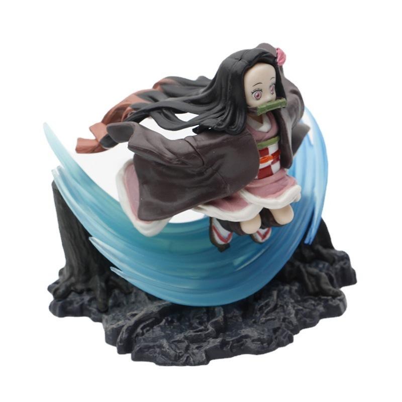 【多米諾】彌豆子 奔跑場景 特效 炭志郎 香奈呼 善逸公仔可愛 玩具食玩 盒玩 模型 蛋糕烘培裝飾 生日禮品-細節圖3