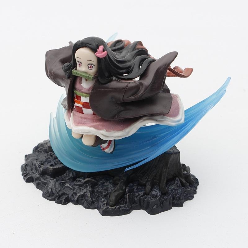 【多米諾】彌豆子 奔跑場景 特效 炭志郎 香奈呼 善逸公仔可愛 玩具食玩 盒玩 模型 蛋糕烘培裝飾 生日禮品-細節圖4