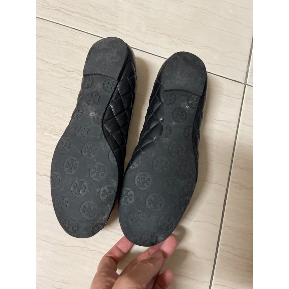 九成新 美國買回 Tory Burch 黑色格紋女鞋 US6-細節圖5