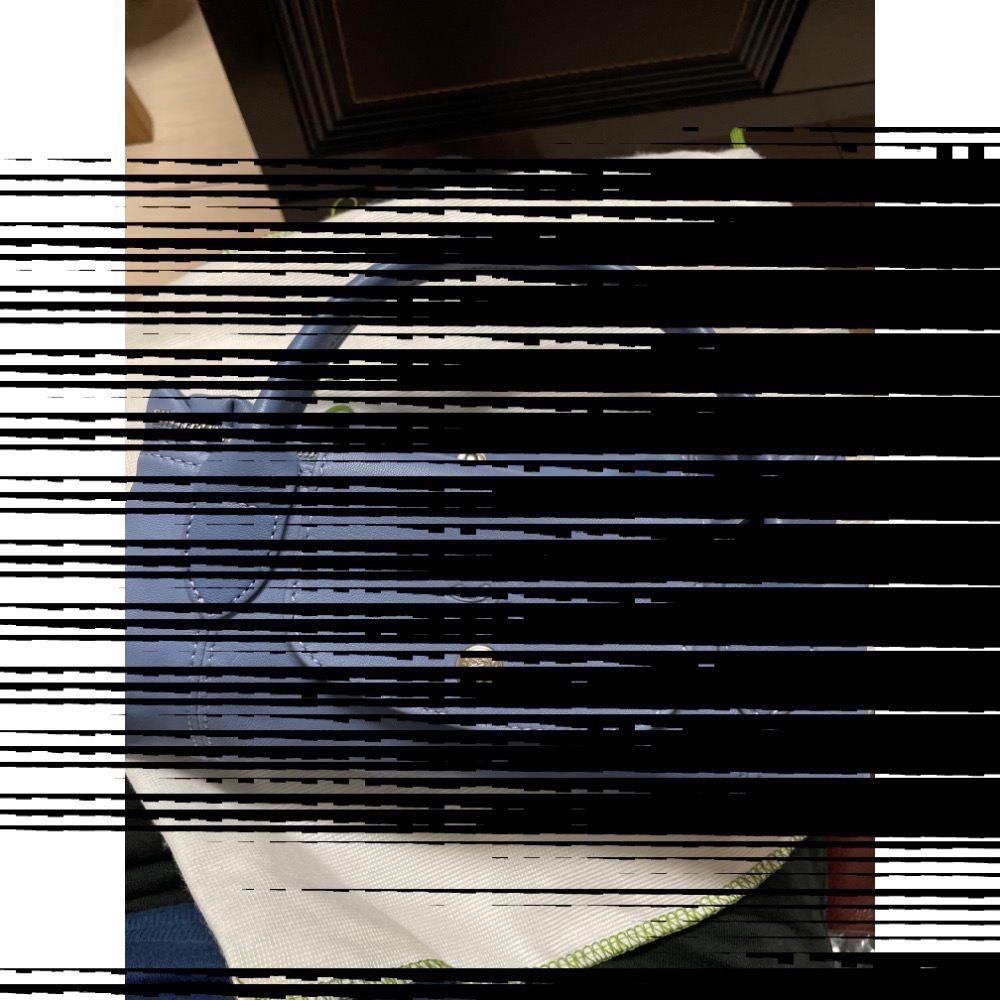 全新 絕版  法國製 longchamp 小羊皮 藍色 m號 折疊包-細節圖4