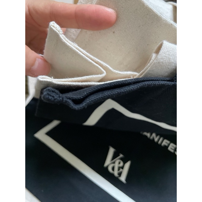 現貨 英國 V&A Museum x CHANEL聯名展 黑色 白色 帆布袋-細節圖5