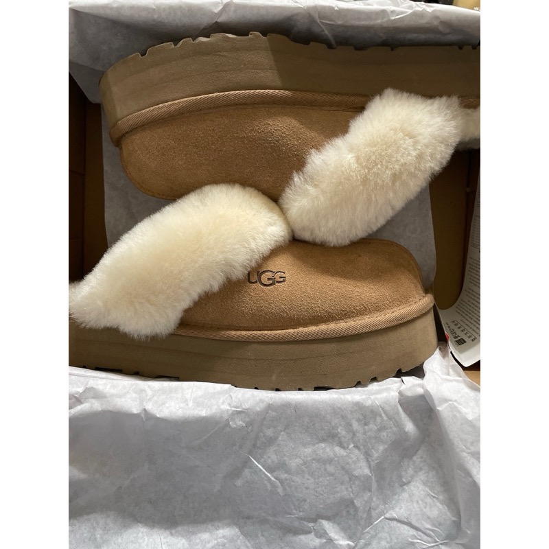 全新 正品 UGG 毛毛拖鞋-細節圖2