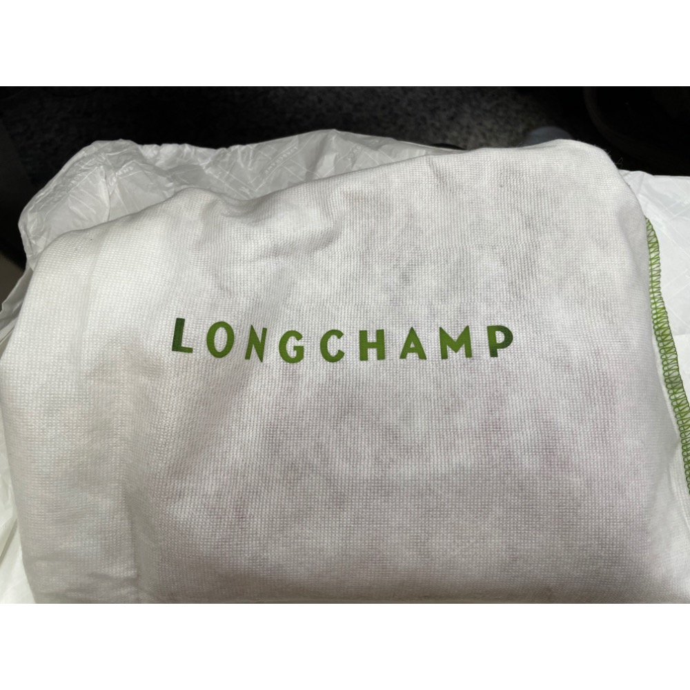 全新 絕版 法國製 longchamp 小羊皮 紅色 s 號 折疊包-細節圖5