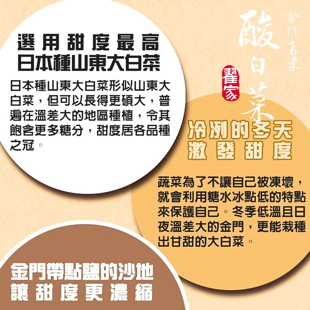 【金門翟家】高梁酸白菜(600g/包)-細節圖6