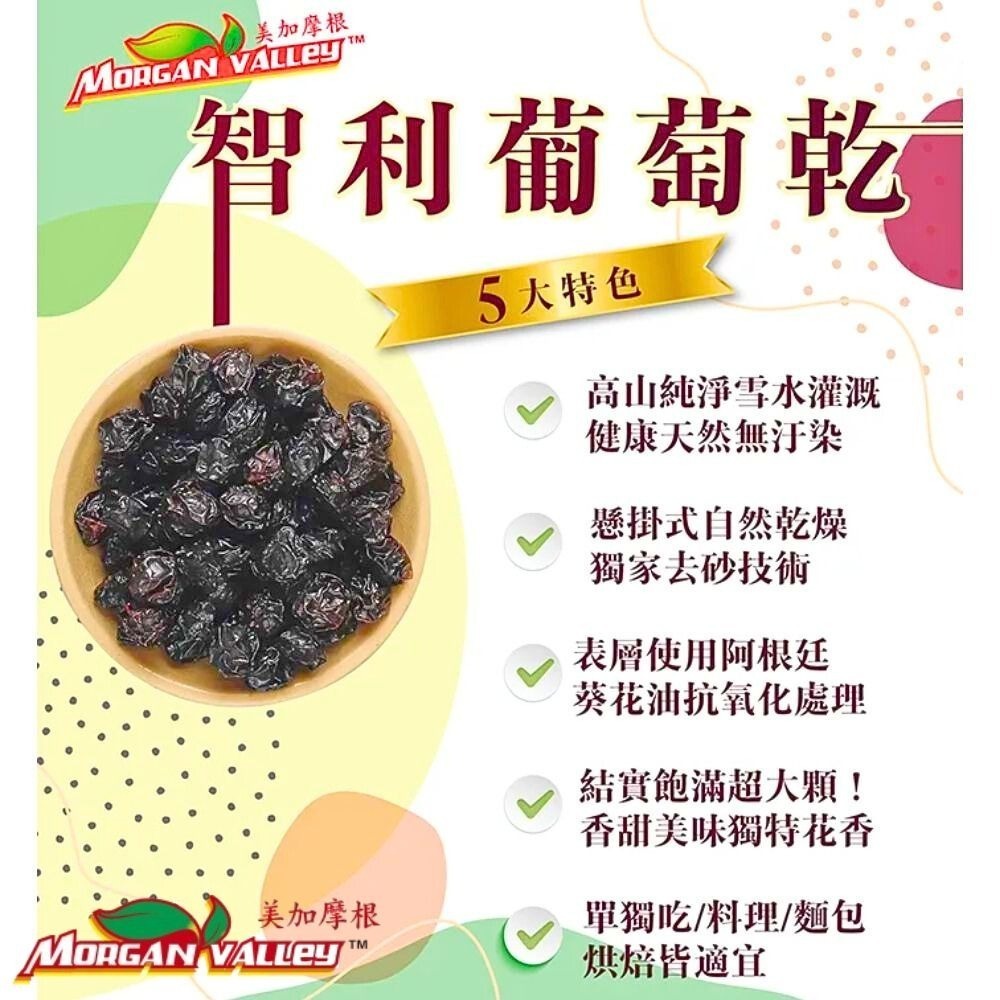 【美加摩根】智利頂級超大無籽葡萄乾(50gx10包/袋)-細節圖3