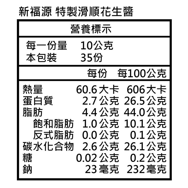 【新福源】顆粒花生醬 / 細滑花生醬 / 黑芝麻醬(350g/瓶)-細節圖8