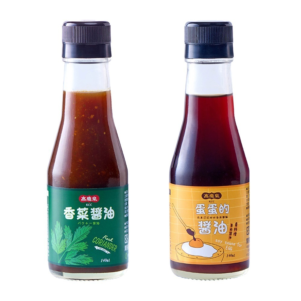 【高慶泉】蛋蛋和香菜の醬油 2入禮盒(140ml)-細節圖2