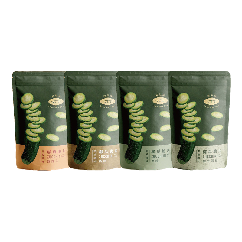 【初瓜瓜】櫛瓜脆片 原味/椒鹽/韓式海苔/醬辣(60g±3%/包)蔬菜餅乾 櫛瓜餅乾 trueguagua 新鮮櫛瓜-細節圖2